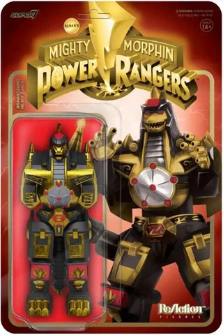 Dragonzord Mighty Power Rangers Black & Gold Super7 Reaction Figure Cover