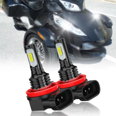 2 PIEZAS Bombillas LED blancas para motocicleta H9 H11 para faros antiniebla Can-Am Spyder RT 2010-2018 Foto 1 de 4