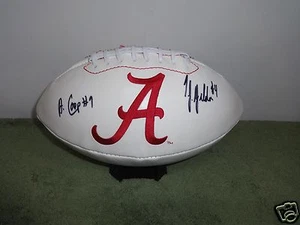 LOGOTIPO DE FÚTBOL FIRMADO TJ YELDON-AMARI COOPER ALABAMA MAREA CARMESÍ CON CERTIFICADO DE AUTENTICIDAD - Imagen 1 de 4