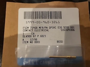 ITT Electrical Contact: PN 030-9205-001, NSN 5999-00-960-3261, NOS. - Picture 1 of 1