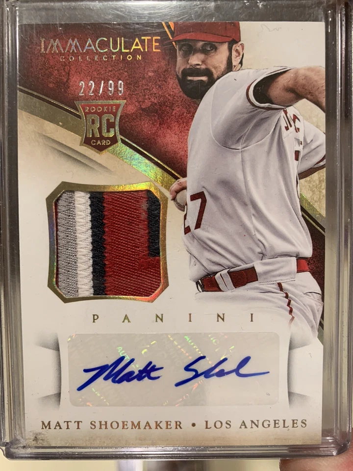 2014 Panini Immaculate Material Prime /99 Matt Shoemaker #118 Rookie Auto RC - Image 1 of 2