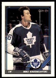 1991-92 O-Pee-Chee Mike Krushelnyski Toronto Maple Leafs #324