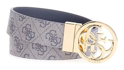 GUESS Noelle Nolana Belt W85 Gürtel Slate Logo creme blaugrau Neu - Bild 1 von 3