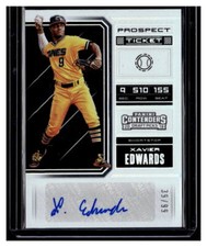 2018 Contenders Draft Picks Draft Ticket Autograph Xavier Edwards Auto /99 