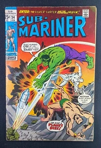 Sub-Mariner (1968) #34 en muy buen estado (4,0) Prelude 1st Defenders Surfer Namor Hulk - Imagen 1 de 2