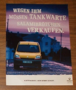 Seltene Werbung RENAULT KANGOO - Tankwarte müssen Salamibrötchen verkaufen 1998 - Picture 1 of 1