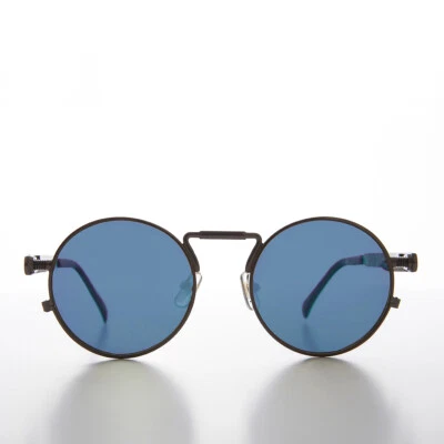 Gafas de sol redondas Gunmetal góticas Steampunk lentes azules - Ivan  Foto 1 de 3