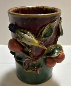 Antique Calligraphy Chinese Qing Dynasty Glazed Brush Pot CE2 - Picture 1 of 8
