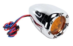Arlen Ness - 12-768 - Deep Cut Turn Signals with Fire Ring LED, Amber Lens -... - Picture 1 of 4
