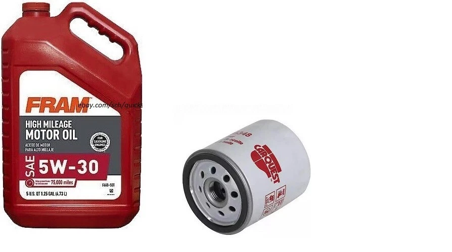 Filtro de aceite de motor CARQUEST R85348 y marco de 5 cuartos de galón 5W30 alto kilometraje aceite de motor Foto 1 de 1