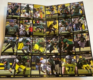 Tarjetas de fútbol americano Oregon Ducks 2012 hoja sin cortar DeAnthony Thomas Terrance Mitchell - Imagen 1 de 4