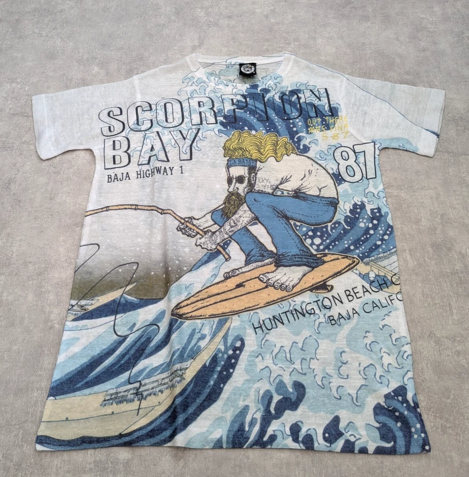 Camiseta Scorpion Bay Para Hombre Gráfico Mediano Por Todas Partes Skate Surf Surf Wave Top Y2K Foto 1 de 4