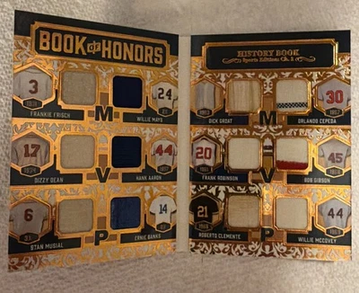 2025 Leaf History Book of Honors Relic Mays, Aaron, Banks, Robinson Clemente /15 - Image 1 of 4