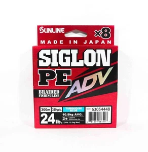 Sunline P.E Line X8 Siglon Advance 300M P.E 2 24LB Blue (6407) - Picture 1 of 6
