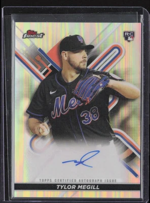 2022 Topps Finest Tylor Megill #FA-TM RC Refractor Auto Free Shipping  - Image 1 of 2