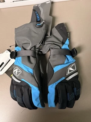 Guantes Klim PowerXross Azul Grande Gore-Grip Impermeable Moto de Nieve Foto 1 de 4