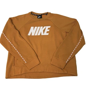 NIKE Women’s Mustard Nike Sports Slogan Sweatshirt Small Petite - Picture 1 of 10
