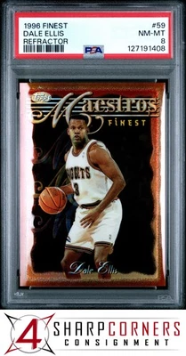 Finest Refractor #59 1996 Dale Ellis Nuggets Pop 2 PSA 8 Foto 1 de 3