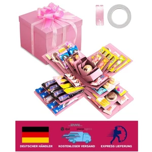 Rosa 5-lagige Explosions-Geschenkbox – Perfektes DIY Geschenk für Valentinstag - Bild 1 von 2