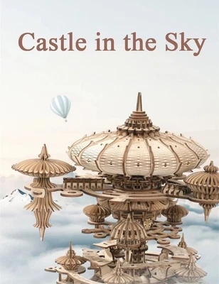Rompecabezas de madera 3D castillo en el cielo modelo kits con música hágalo usted mismo juguete regalo Foto 1 de 4