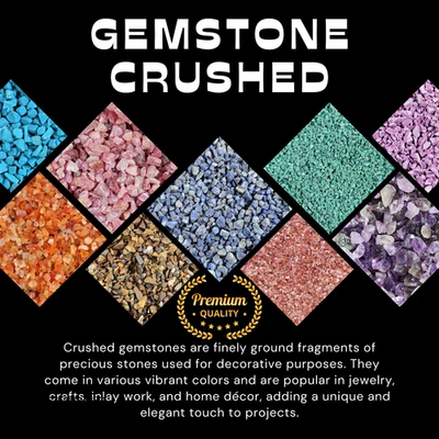 Natural Coarse Crushed 1-3mm Gemstone For House Decor Women Gift Resin Art - Image 1 of 4