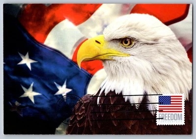 #5787 US Flag Freedom FDC Maxi Card Bald Eagle - Image 1 of 2