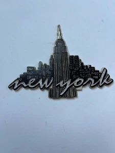 Vintage New York City Skyline Gummi Sammlerstück Kühlschrankmagnet Empire State Bldg - Bild 1 von 2