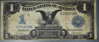 1899 $1 SILVER CERTIF LARGE NOTE Black Eagle Parker/Burke Fr# 232 Gr: VG A5643 - Image 1 of 2