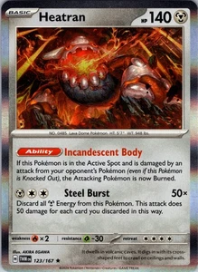 Heatran Holo Raro SV06: Twilight Masquerade 123/167 Casi Nuevo - Imagen 1 de 2