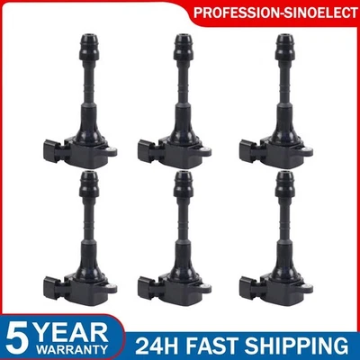 Pack of 6 Ignition Coil For03-09 Infiniti FX35 G35 G35X M35 M35X Nissan UF401 - Image 1 of 4