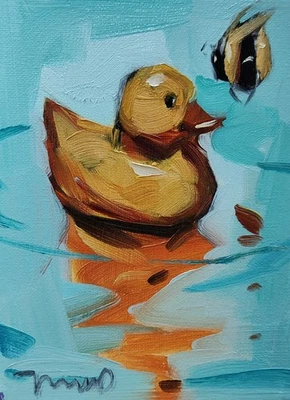 Impresión de Bellas Artes José Trujillo 16x20" Coleccionable Artista Rubber Ducky Bumblebee Foto 1 de 4
