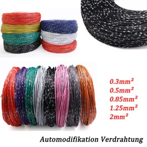 0.3mm² bis 2mm² Fahrzeugleitung Auto Kabel Litze Automodifikation Verdrahtung - Picture 1 of 11