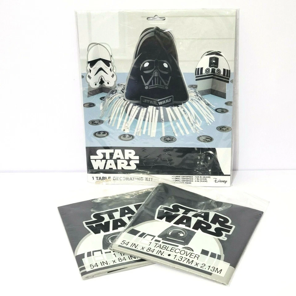 Kit de decoración de mesa Star Wars + (2) centro de mesa mantel cubiertas 54"x84" Foto 1 de 4