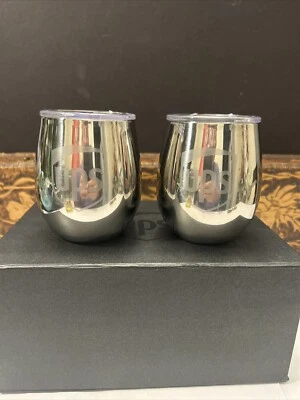 UPS 2 Termos Tazas Set de Regalo Logo Plateado Tapas Tapas de Vino Viaje Cortas Copas de Vino Foto 1 de 4