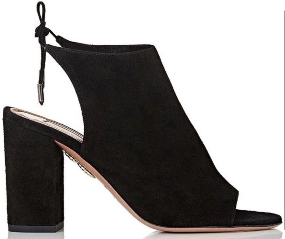 Aquazzura Noa Sandalen Wildleder schwarz 40,5 - Bild 1 von 4