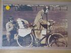 Vintage People Postcard - First Rocket Driven Bicycle Explodes - Printed