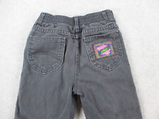VINTAGE Chic Jeans Girls 6X Black Denim USA Made Straight Leg High Rise Cotton