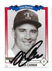 Don Carman 1993 Keebler Texas Rangers Autographed Signed