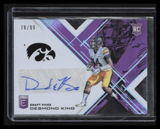 DESMOND KING 2017 Panini Elite Draft Picks Rookie Autograph78/99 #121
