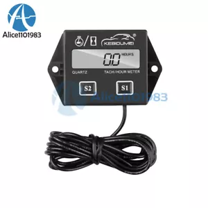 Digital RPM Tach Hour Meter Tachometer Gauge For Motorcycle Dirt Bike 2/4 Stroke - Picture 1 of 7