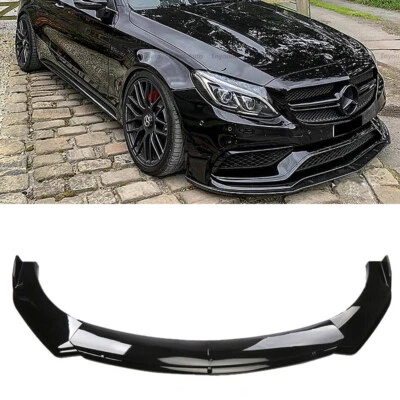 For Mercedes-Benz GLE350 GLE400 GLE450 Front Bumper Lip Spoiler Splitter Black - Image 1 of 4