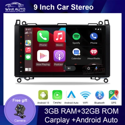 Android 13 Autoradio 9" 32GB für Mercedes-Benz A/B Klasse W245 W169 W639 W906 - Bild 1 von 4