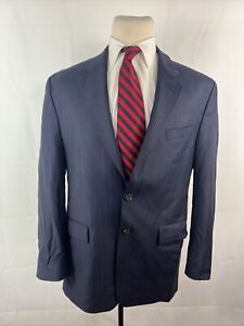 Lauren Ralph Lauren Men's Navy Blue Striped Wool Blend Blazer 44R $595