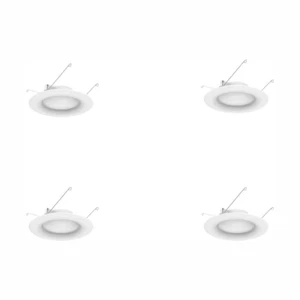 EcoSmart Recessed Lighting Trims 6" White Dimmable LED (4-Pack) 5000K Daylight - Picture 1 of 12
