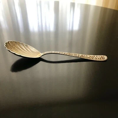 S Kirk & Sons Sterling Silver Repousse Sugar Shell Spoon - Image 1 of 4