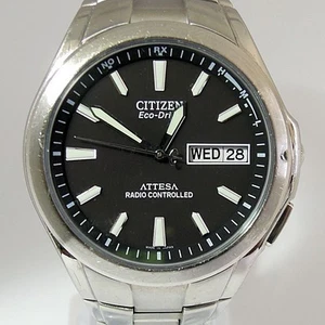 CITZEN Attesa H100-T010431 Eco-Drive Day Date Men's Watch, Operation Confirmed - Picture 1 of 8