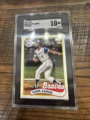 2024 Topps Series 2 - 1989 Topps Baseball Hank Aaron #89B2-2 - Image 1 of 2