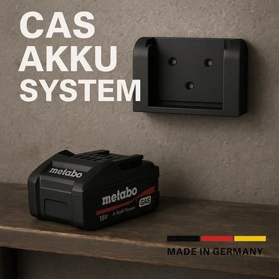 MARKENLOS CAS Metabo Akkuhalter Wandhalterung Halter für 18V Akku – Werkstatt Lager