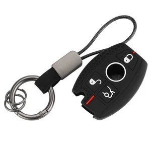 Remote Key Fob Cover Case Protector W/ Chain fit for Benz A C E S CLA GLA New - Picture 1 of 9