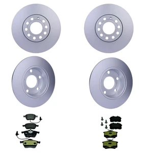 Hella Front Rear Rotors Low-Met Disc Brake Pad Kit For A6 Quattro Avant Base - Picture 1 of 1